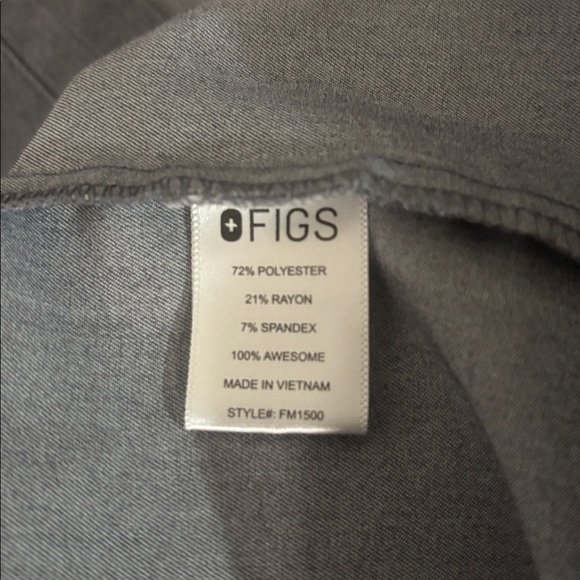 Men’s Figs scrub set gray green string size Large technical collection - Picture 10 of 12